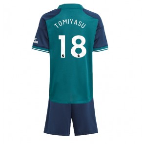 Arsenal Takehiro Tomiyasu #18 Replika Babytøj Tredje sæt Børn 2023-24 Kortærmet (+ Korte bukser)